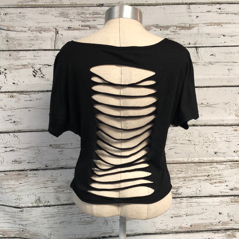A Knitch Above Distressed Crop Top - Picture 2 of 5